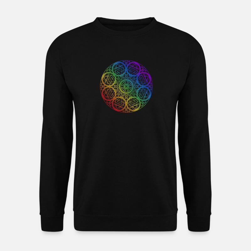 Mandala round chakra - Unisex Sweatshirt - black