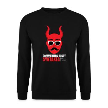 Sarcastic Compiling Of Humorous Coders Quote - Unisex Sweatshirt - black - Front - Alina (178cm) & Michal (187cm)
