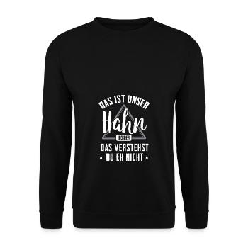 Das ist ein Familie Hahn Insider - Unisex Pullover - Schwarz - Vorne - Alina (178cm) & Michal (187cm)