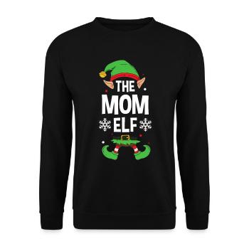 Elfe de cadeau de Noël de famille assorti de groupe - Sweat-shirt Unisexe - noir - Devant - Alina (178cm) & Michal (187cm)