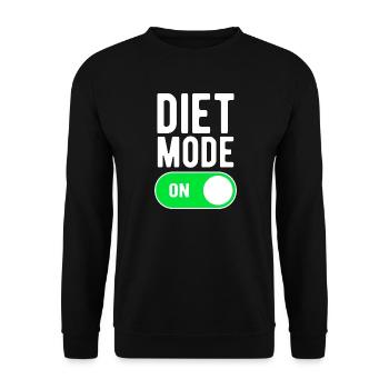 Mode Régime ON Gym Musculation Poids Séance D’entraînement - Sweat-shirt Unisexe - noir - Devant - Alina (178cm) & Michal (187cm)