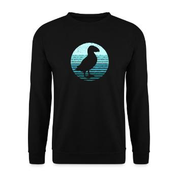 Papageientaucher Puffin Papageitaucher - Unisex Pullover - Schwarz - Vorne - Alina (178cm) & Michal (187cm)