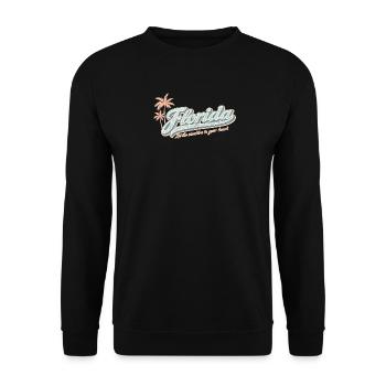 Florida Retro – Soleil dans le cœur - Sweat-shirt Unisexe - noir - Devant - Alina (178cm) & Michal (187cm)