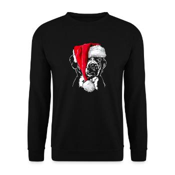 Santa GROSSER SWISS MOUNTAIN DOG Noël - Sweat-shirt Unisexe - noir - Devant - Alina (178cm) & Michal (187cm)