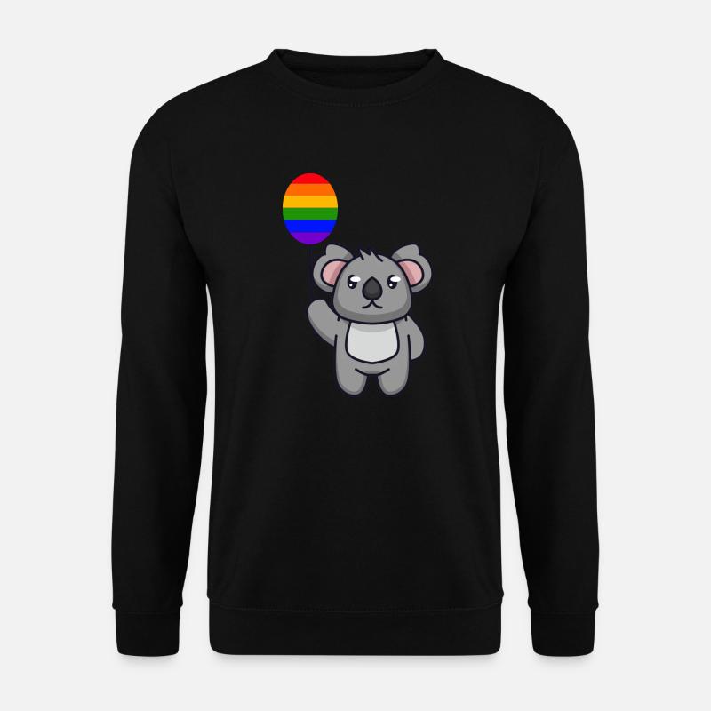Regenbogen Ballon Koala Australien Tier LGBT - Unisex Pullover - Schwarz