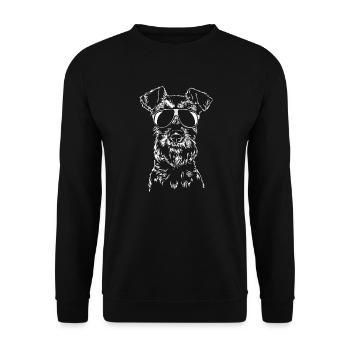 IRISH TERRIER cool Wilsigns chien chien cadeau - Sweat-shirt Unisexe - noir - Devant - Alina (178cm) & Michal (187cm)