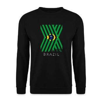 Drapeau du Brésil Drapeau brésilien Amérique du Sud - Sweat-shirt Unisexe - noir - Devant - Alina (178cm) & Michal (187cm)