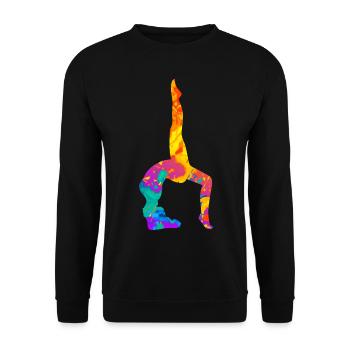 Yoga Yoga Position Cadeau Silhouette - Sweat-shirt Unisexe - noir - Devant - Alina (178cm) & Michal (187cm)