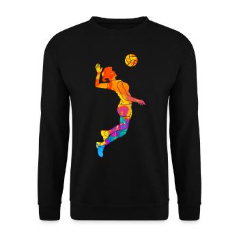 Volleyball Women Volleyball Player Volleyball Player - Unisex Sweatshirt - black - Front - Alina (178cm) & Michal (187cm)