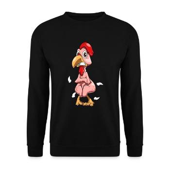 Plucked chicken - Unisex Sweatshirt - black - Front - Alina (178cm) & Michal (187cm)