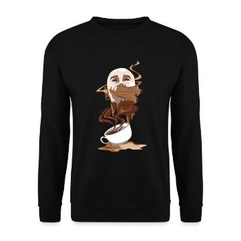 Street art coffee for a street art fans - Unisex Sweatshirt - black - Front - Alina (178cm) & Michal (187cm)