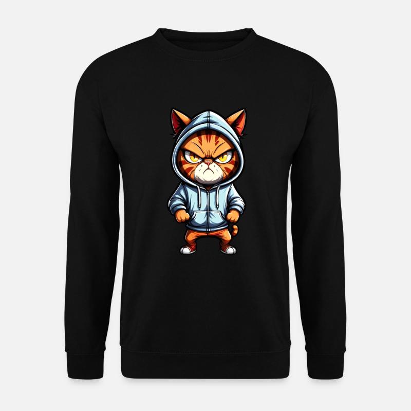 Chat brun avec capuche - Sweat-shirt Unisexe - noir