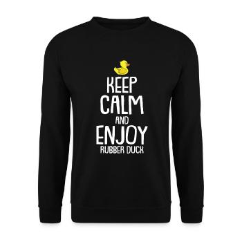 Rubber duck squeaky duck - Unisex Sweatshirt - black - Front - Alina (178cm) & Michal (187cm)