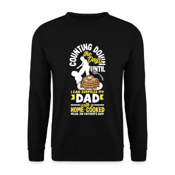 Counting Down the Days Father's Day - Unisex Pullover - Schwarz - Vorne - Alina (178cm) & Michal (187cm)