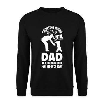 Counting Down the Days Father's Day - Unisex Pullover - Schwarz - Vorne - Alina (178cm) & Michal (187cm)