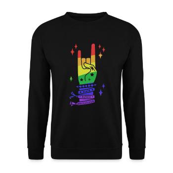 Death Before Mainstream Gay Edition - heavy metal - Unisex Sweatshirt - black - Front - Alina (178cm) & Michal (187cm)