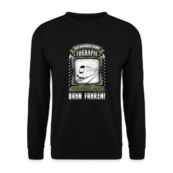 Ich brauche keine Therapie... - Unisex Pullover - Schwarz - Vorne - Alina (178cm) & Michal (187cm)