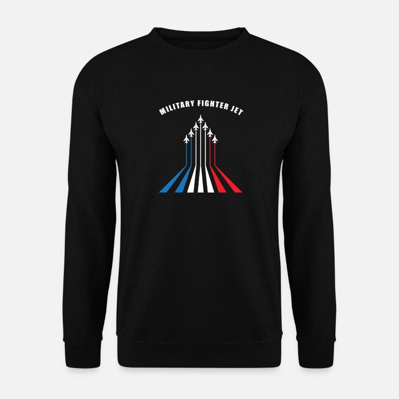 Fighter plane - military fighter jet - Unisex Sweatshirt - black