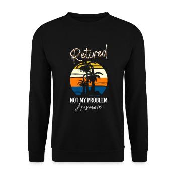 Humour Drôle La Solution Devise - Sweat-shirt Unisexe - noir - Devant - Alina (178cm) & Michal (187cm)