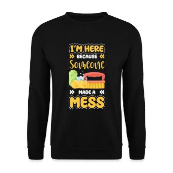 Nettoyeur de balais et de seaux artisan - Sweat-shirt Unisexe - noir - Devant - Alina (178cm) & Michal (187cm)