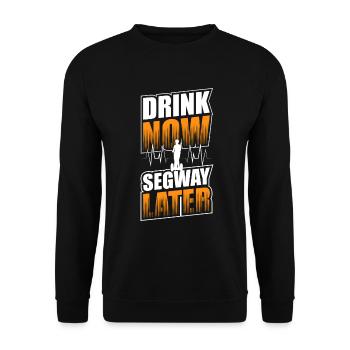 Scooter Transport Fashion Vehicle - Unisex Sweatshirt - black - Front - Alina (178cm) & Michal (187cm)
