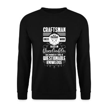 Handwerker Arbeit Klempner Bauarbeiter - Unisex Pullover - Schwarz - Vorne - Alina (178cm) & Michal (187cm)