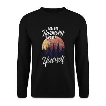 Trees Planet - Unisex Sweatshirt - black - Front - Alina (178cm) & Michal (187cm)