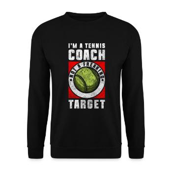 Terrain d’entraînement de balle de tennis - Sweat-shirt Unisexe - noir - Devant - Alina (178cm) & Michal (187cm)