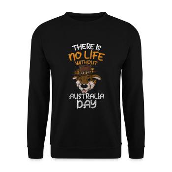 Australien Koala Flagge Urlaubsland - Unisex Pullover - Schwarz - Vorne - Alina (178cm) & Michal (187cm)