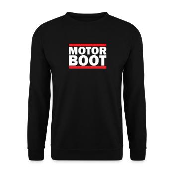 MOTOR BOOT - Unisex Pullover - Schwarz - Vorne - Alina (178cm) & Michal (187cm)