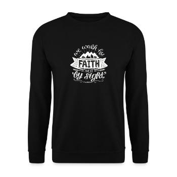 Walk by Faith - Unisex Pullover - Schwarz - Vorne - Alina (178cm) & Michal (187cm)