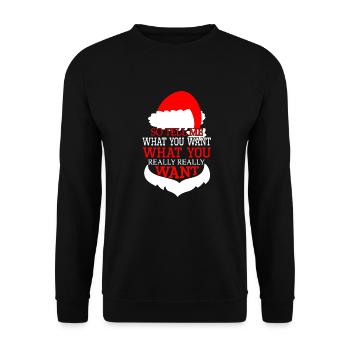 Funny Christmas Shirt - Unisex Sweatshirt - black - Front - Alina (178cm) & Michal (187cm)