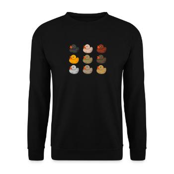 Ethnic Ducks - Unisex Sweatshirt - black - Front - Alina (178cm) & Michal (187cm)