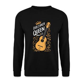 Gift for dulcimer lover - Unisex Sweatshirt - black - Front - Alina (178cm) & Michal (187cm)