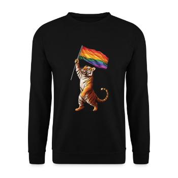 Tiger - Unisex Pullover - Schwarz - Vorne - Alina (178cm) & Michal (187cm)