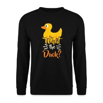 Ducks Duck Lover What The Duck Gift Idea Birthday - Unisex Sweatshirt - black - Front - Alina (178cm) & Michal (187cm)