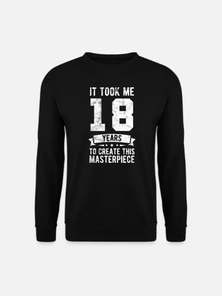 18 Jahre 18. Geburtstag Meisterwerk Geschenkidee - Unisex Pullover - Schwarz