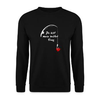 Du bist mein bester Fang! - Unisex Pullover - Schwarz - Vorne - Alina (178cm) & Michal (187cm)