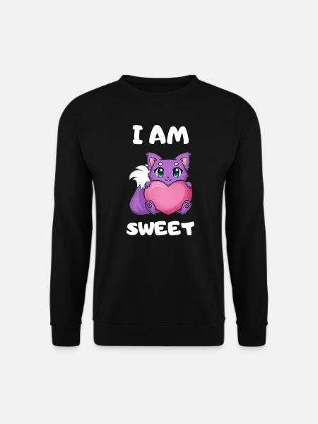 I am sweet Design - Sprüche - Tiere - süß - Unisex Pullover - Schwarz