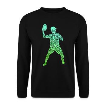 Disc Golf Spieler Symbole Jungen Discgolf - Unisex Pullover - Schwarz - Vorne - Alina (178cm) & Michal (187cm)