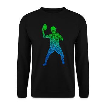 Discgolf Sport Disc Golf Scheibe Jungen Discgolfer - Unisex Pullover - Schwarz - Vorne - Alina (178cm) & Michal (187cm)