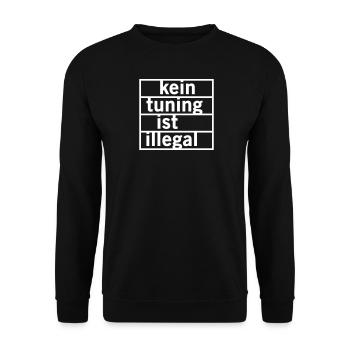 Kein Tuning ist illegal - Unisex Pullover - Schwarz - Vorne - Alina (178cm) & Michal (187cm)