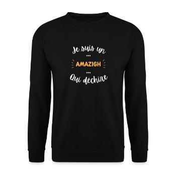 Je suis un amazigh qui déchire - Sweat-shirt Unisexe - noir - Devant - Alina (178cm) & Michal (187cm)