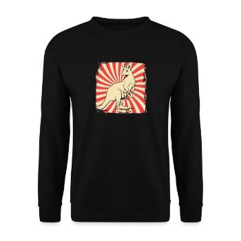 Känguru - Unisex Pullover - Schwarz - Vorne - Alina (178cm) & Michal (187cm)