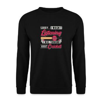 Entschuldigung... Ich habe nicht zugehört, ich hab - Unisex Pullover - Schwarz - Vorne - Alina (178cm) & Michal (187cm)