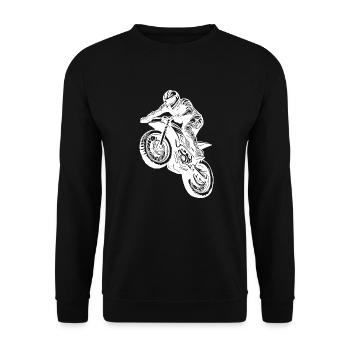 Motorcycle Racing, Off-Road Jumping, Off-Road Riding - Unisex Sweatshirt - black - Front - Alina (178cm) & Michal (187cm)