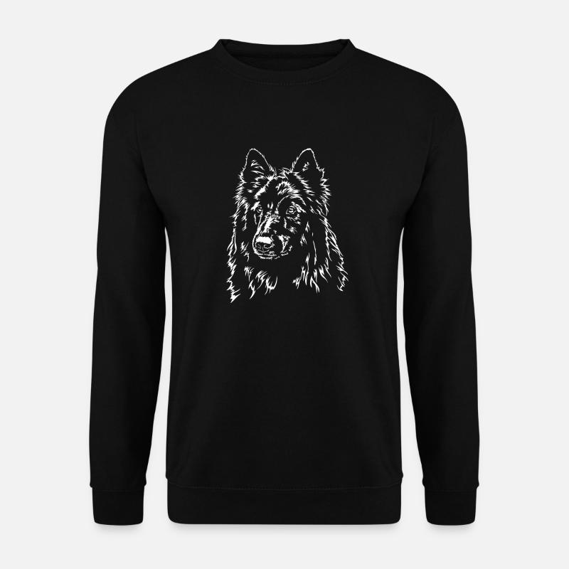 GROENENDAEL Portrait Wilsigns Hunde Geschenk - Unisex Pullover - Schwarz