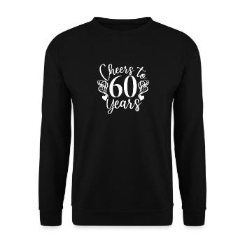 Vive les 60 ans du 60e anniversaire - Sweat-shirt Unisexe - noir - Devant - Alina (178cm) & Michal (187cm)