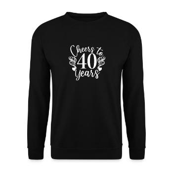Vive les 40 ans du 40e anniversaire - Sweat-shirt Unisexe - noir - Devant - Alina (178cm) & Michal (187cm)