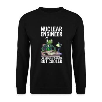Erneuerbare Nukleare Spruch für Nukleartechnik - Unisex Pullover - Schwarz - Vorne - Alina (178cm) & Michal (187cm)